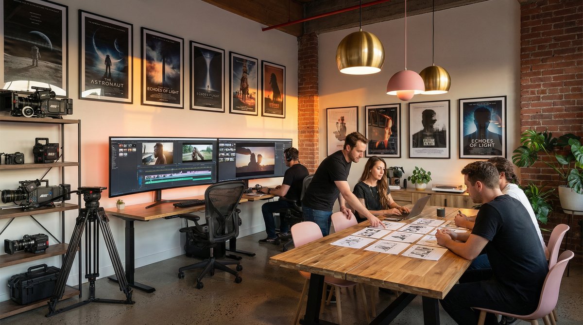 17c一起草影视传媒公司办公环境